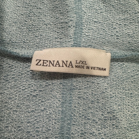 NEW SIZE L/XL Zenana Outfitters Light Blue Hoodie - Picture 9 of 10